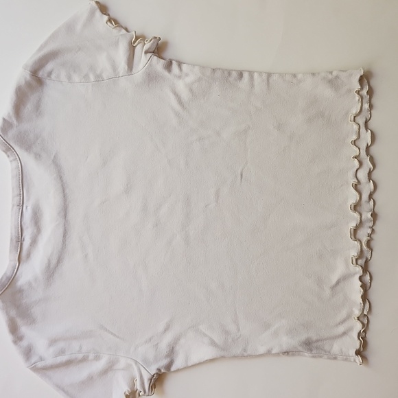 Altar'd State Cream Baby Tee with Brown "Raised On Dolly"  Graphic - Picture 3 of 3